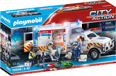 Playmobil Action Heroes Rescue Véhicule: US Ambulance 70936
