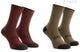 Rogelli chaussettes de cyclisme en laine mérinos - lot de 2 - marron bordeaux - 40 43