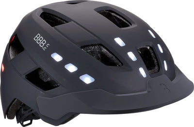 Casque de vélo Bbb avec éclairage - District LED - casque de vélo électrique pour homme et femme - coque ABS - moyen large : 54 - 60 cm - noir mat - bhe-162
