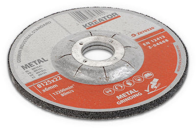 Kreator krt070320 disque de meulage - 3 pièces - métal - ø125 - 6mm