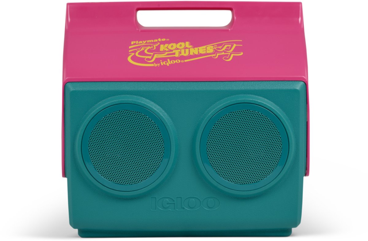 Igloo - playmate retro kooltunes - glacière avec haut-parleur Bluetooth intégré - 13 litres - vert-rose
