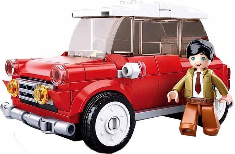 Sluban modèle briques classique anglais rouge voiture mini cooper jouets de construction pour les enfants à partir de 6 ans-M38-B0706B