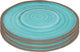Bo-camp - assiette plate - halo - 4 pièces - mélamine - aqua
