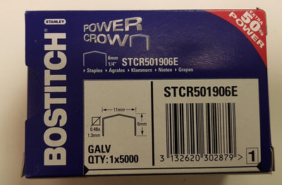Agrafes Bostitch stcr5019 | 6 mm | boîte de 5 000 agrafes