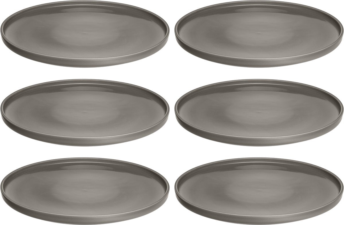 Assiette Leonardo Roma 27cm taupe - set 6