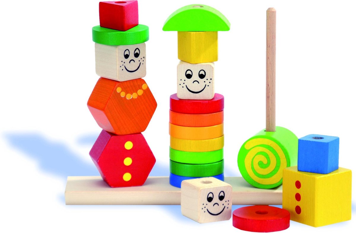 Eichhorn Figures de puzzle Stapel en bois