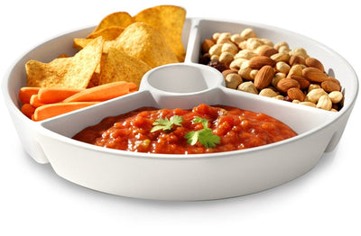 Excellente vaisselle - assiette à snack en porcelaine - 19 cm - blanc - pièces
