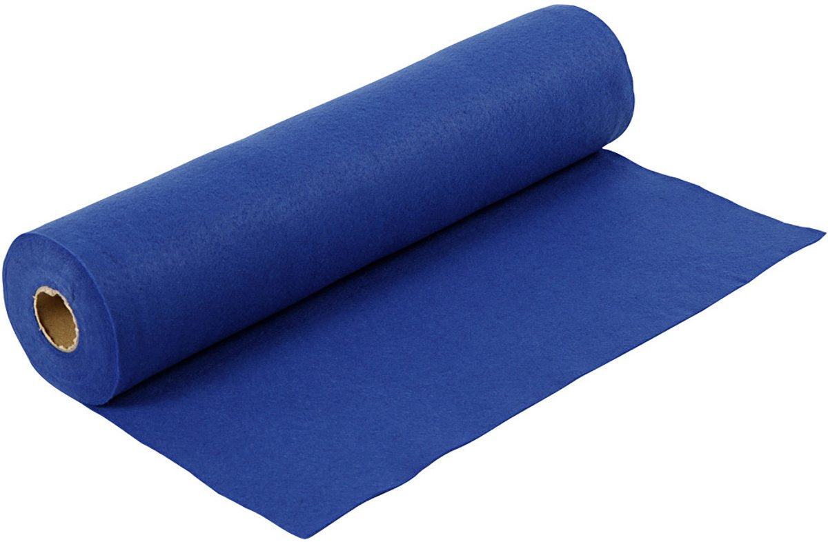 Feutre de loisir Creativ company, l: 45 cm, épaisseur 1,5-2 mm, 180-200 g, bleu, 5 m 1 rouleau