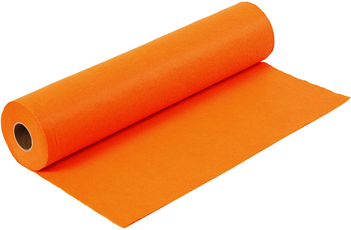 Feutre de loisir Creativ company, l: 45 cm, épaisseur 1,5-2 mm, 180-200 g, orange, 5 m 1 rouleau
