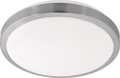Eglo competa 1 - applique plafonnier - 1 lumière - ø325mm. - blanc, nickel mat