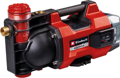 Pompe de jardin à batterie Einhell aquinna 18 30 f led li solo - power x-change - 18 v li-ion - 3000 l h - max. hauteur d'aspiration : 28 m - mode eco boost - protection contre les surcharges et le gel - excl. batterie et chargeur