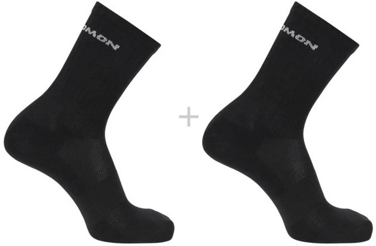 Salomon - chaussettes d'équipage évasion | Paquet de 2 | chaussettes | taille xl 45-47 - noir