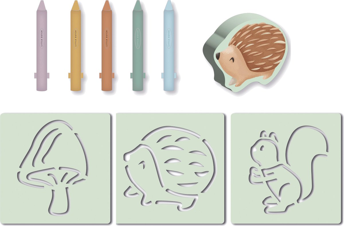 Bambolino jouets petits crayons de bain hollandais amis de la forêt - 9 pcs.