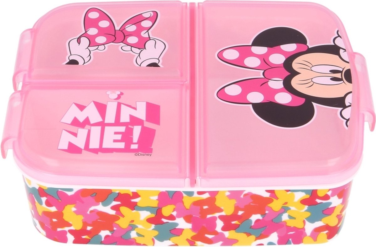 Stor s.l. boîte à lunch minnie mouse - rose - boîte à lunch 3 compartiments - disney