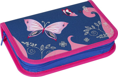 Trousse à crayons Eberhard Faber - remplie - 31 pièces - 2 couches - bleu rose - ef-577471