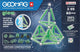 Geomag classic glow recyclé - jeu de construction magnétique lumineux - 60 pièces - à partir de 3 ans