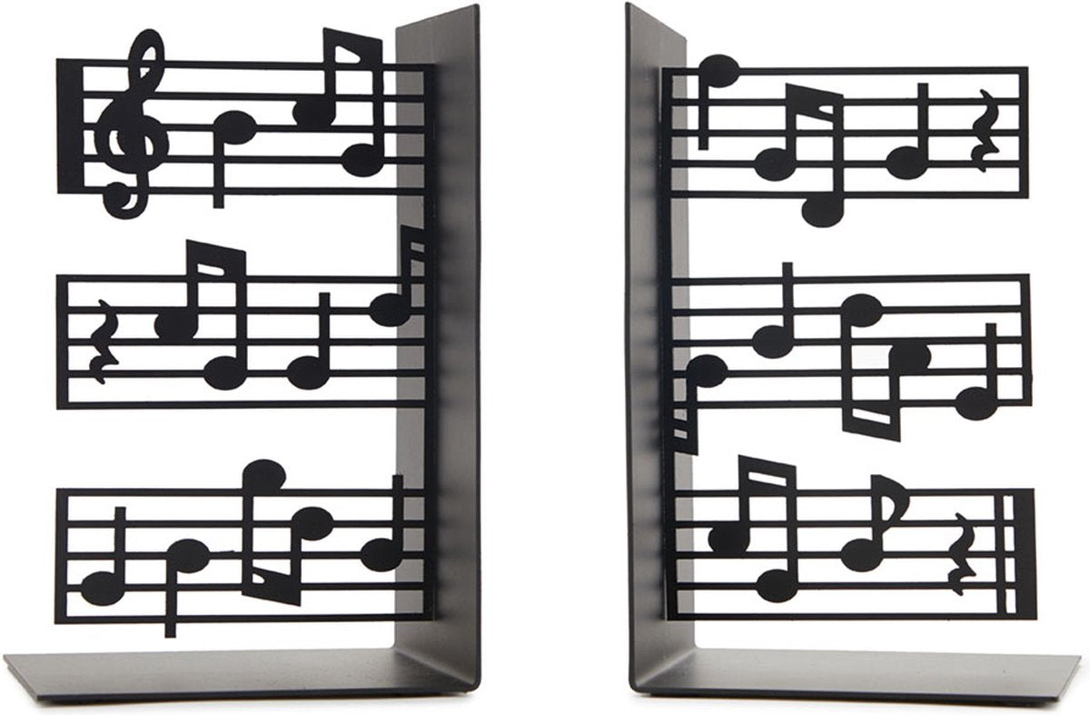 Balvi serre-livres set musique métal noir