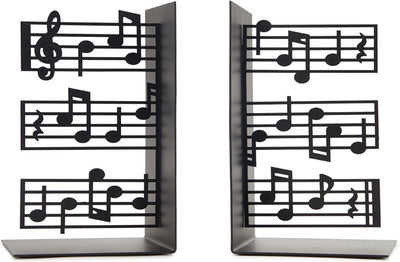 Balvi serre-livres set musique métal noir