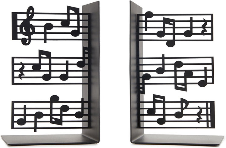 Balvi serre-livres set musique métal noir