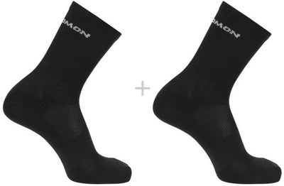Salomon - chaussettes d'équipage évasion | Paquet de 2 | chaussettes | taille l 42-44 - noir