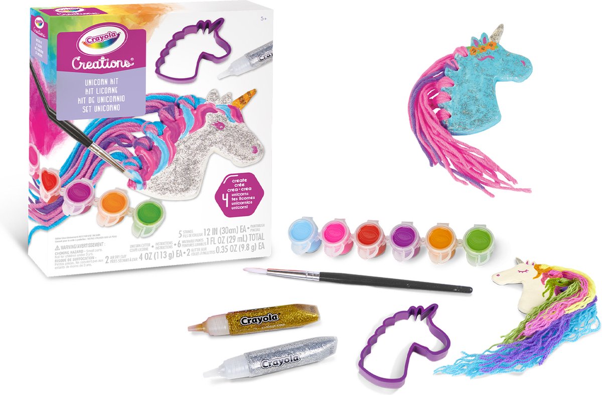 Crayola - créations - forfait hobby - set d'argile licorne