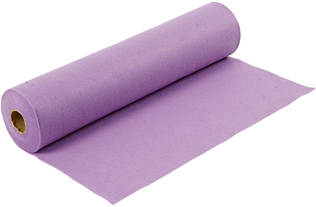 Feutre de loisir Creativ company, l: 45 cm, épaisseur 1,5-2 mm, 180-200 g, violet clair, 5 m 1 rouleau