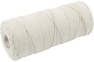 Crétiv Company Macramé Cord, L: 315 m, épaisseur 1 mm, qualité mince 12 12, léger naturel, 220 g 1 balle