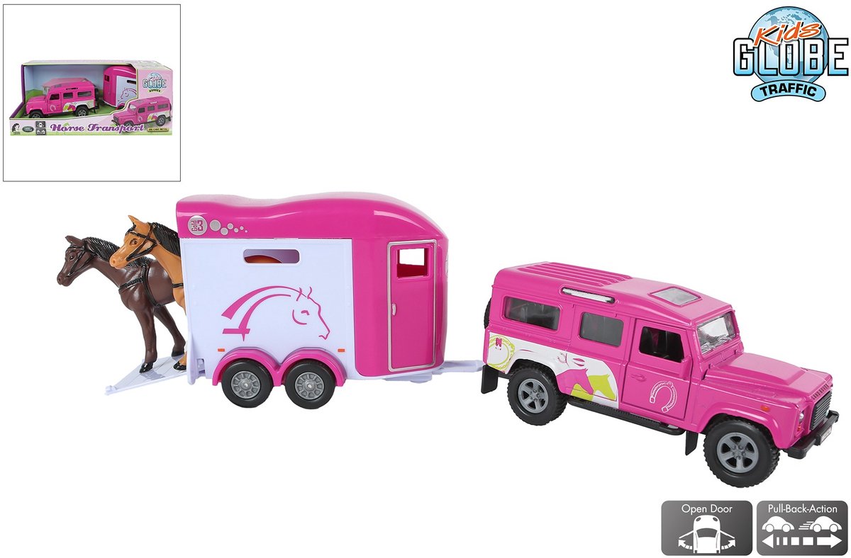 Globe terrestre enfant land rover avec remorque 26cm