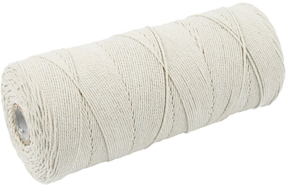 Crétiv Company Macramé Cord, L: 315 m, épaisseur 1 mm, qualité mince 12 12, léger naturel, 220 g 1 balle