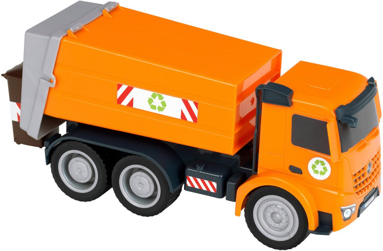 Klein Toys Mercedes-Benz Arocs - camion poubelle - orange - échelle 1:24 - jouet