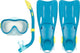 Waimea ensemble de plongée - masque tuba palmes - enfants - bleu - taille 35-38