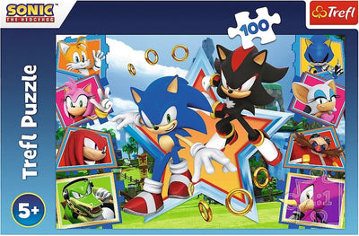 Trefl - puzzles - 100 - rencontrez Sonic Sega Sonic le hérisson.