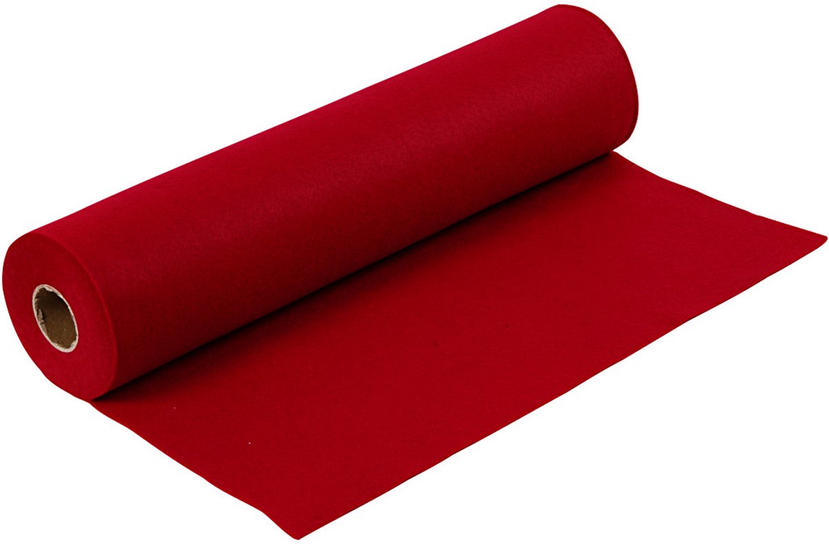 Feutre de loisir Creativ company, l: 45 cm, épaisseur 1,5-2 mm, 180-200 g, rouge antique, 5 m 1 rouleau