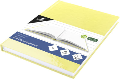 Carnet Kangaro - a5 - ligne - 160 pages - 80 grammes - couverture rigide - jaune pastel - 5 pièces - k-5381-5