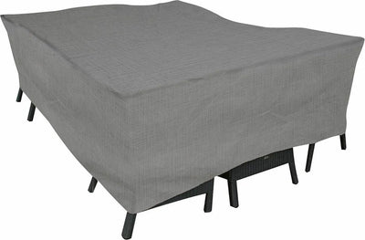 Housse imperméable Eurotrail pour table de jardin avec chaises, housse de groupe de sièges, cantonique 225x175x100cm, gris