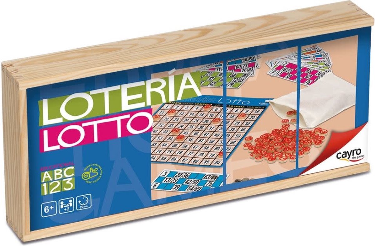 Geronimo jeux cayro loto tombola 40 cartes avec boîte en bois