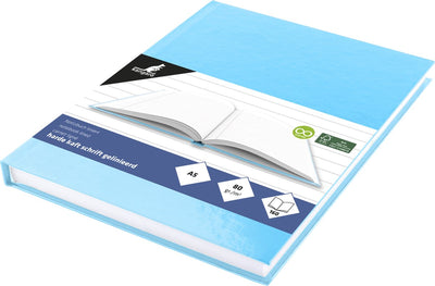 Carnet Kangaro - a5 - ligne - 160 pages - 80 grammes - couverture rigide - bleu pastel - 5 pièces - k-5387-5