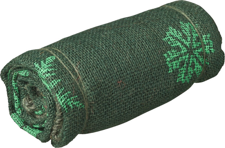 Nature - housse en jute h100x ø75cm - motif hivernal vert - housse de protection contre le gel pour plantes