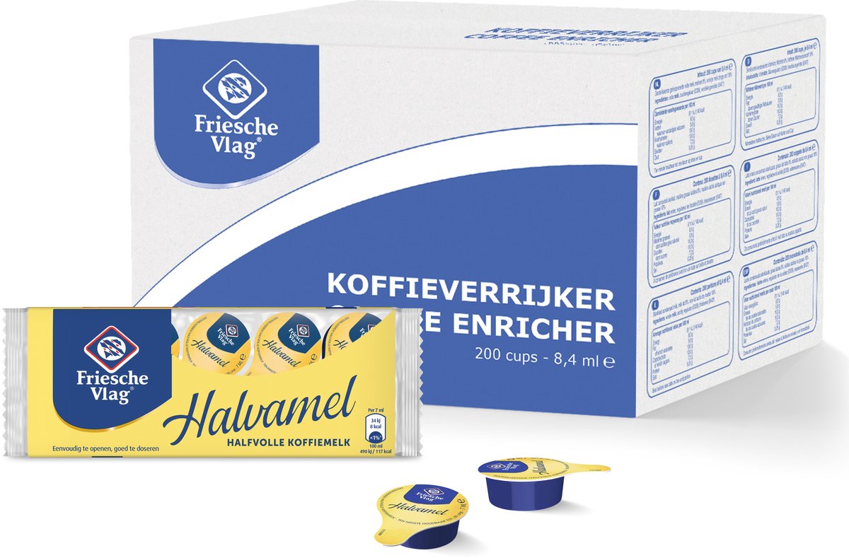 Halvamel drapeau frison – tasses à café et lait – 20 x 10 x 7 ml – pack économique