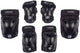 Nijdam set de protection pour patins senior - bouclier d'encre - noir gris argenté - s