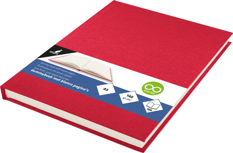 Livre factice Kangaro - a5 - rouge - 160 pages blanches - couverture en lin rigide - k-5361