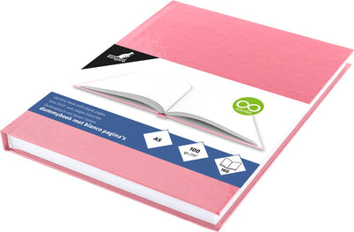 Livre factice Kangaro - a5 - rose pastel - 160 pages blanches - couverture rigide - carnet de croquis - k-5353