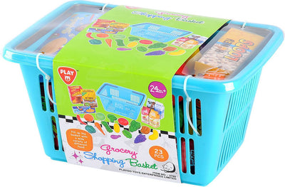 Jouez au panier avec un jeu de jeu d'épicerie, 23dlg.