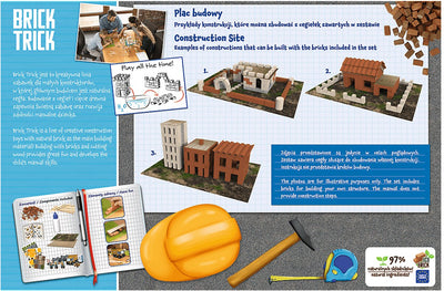 Kit de construction Brick Trick XL Chantier - Jouets créatifs avec de vraies briques.