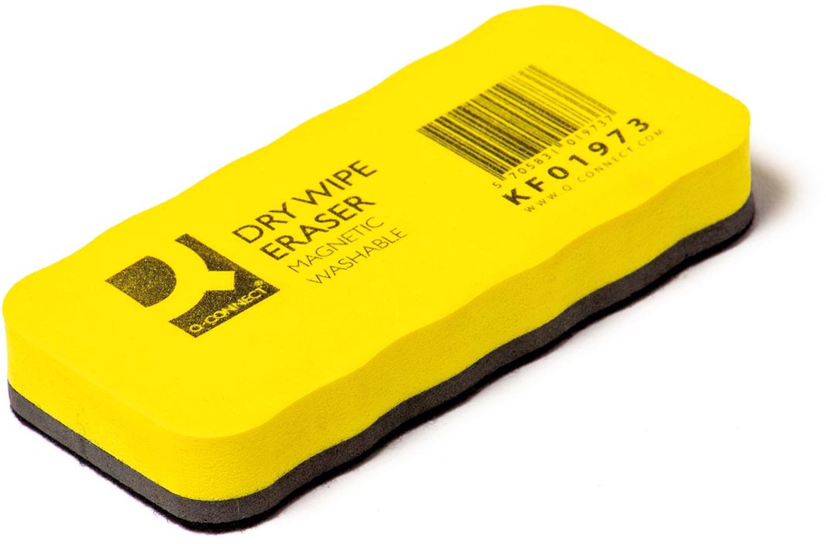 Essuie-glace de plaque Q-connect | magnétique | lavable | jaune