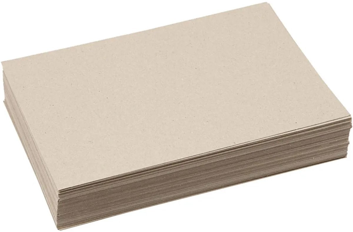 Carton recyclé Creativ company, a4, feuille 210x297 mm, 225 gr, gris marron, 125 feuilles 1 boîte