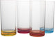 Gimex - ligne couleur - long drink - arc-en-ciel - 480 ml - 4 pièces