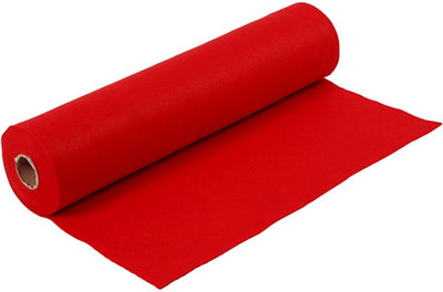 Feutre de loisir Creativ company, l: 45 cm, épaisseur 1,5-2 mm, 180-200 g, rouge, 5 m 1 rouleau