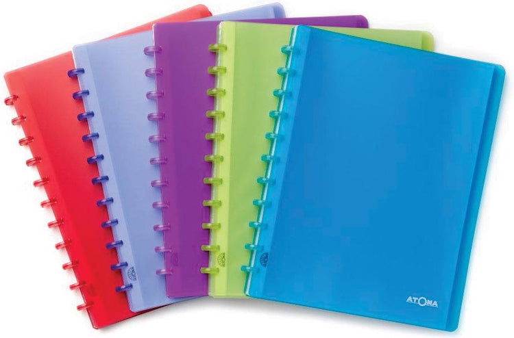 Dossier Atoma pres - pp - 11 anneaux - 40 pièces - couleurs assorties