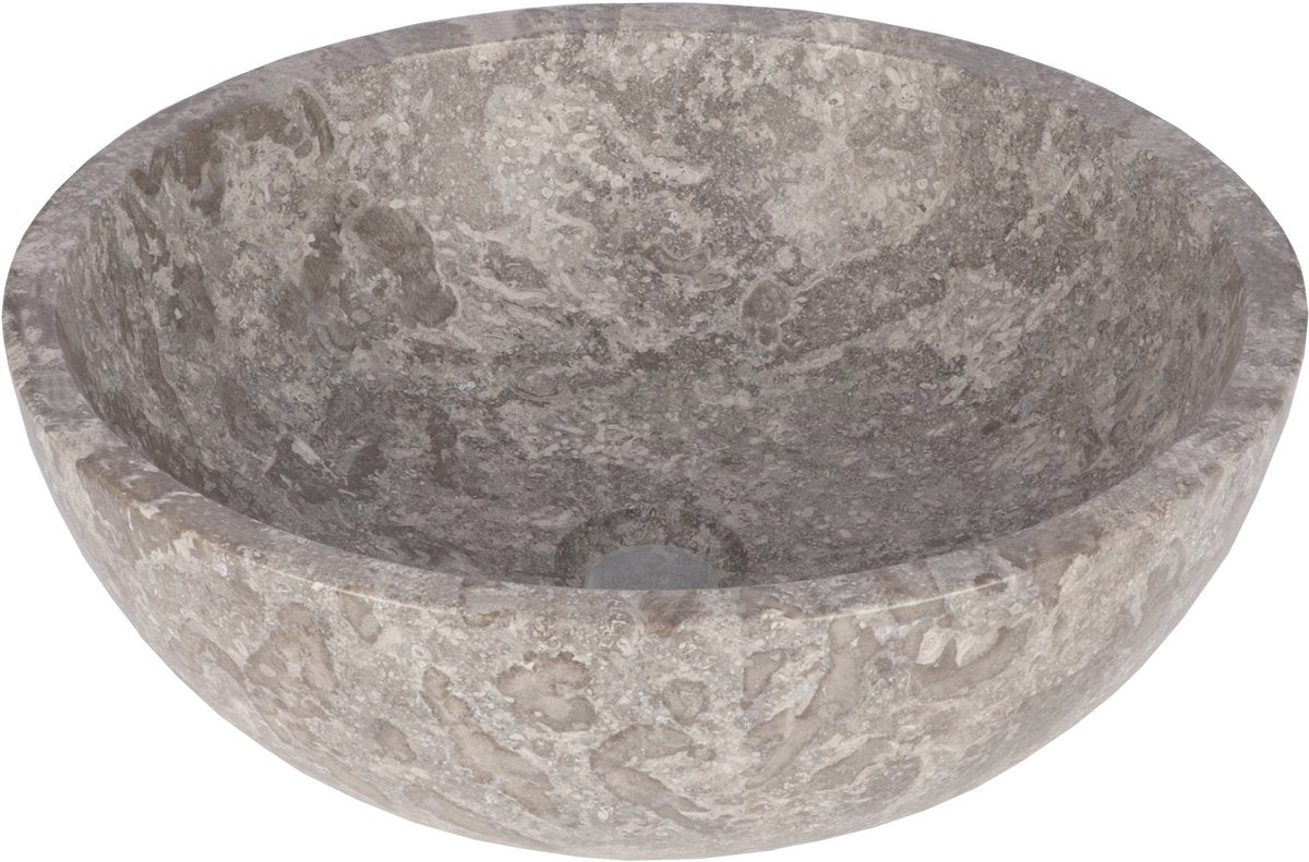 Lavabo Differnz boomer - 21x12cm - rond - marbre - gris